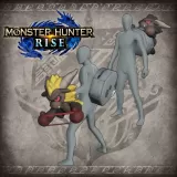 Monster Hunter Rise - "Stuffed Rajang" Hunter layered weapon (Bow)