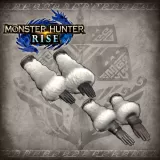 Monster Hunter Rise - "Fluffy Fur Gloves" Hunter layered armor piece