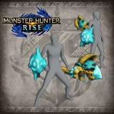 Monster Hunter Rise - "Stuffed Zinogre" Hunter layered weapon (Sword and Shield)