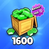 Stumble Guys - 1600 Gems + 100 Stumble Tokens