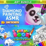 Diamond Painting Asmr & Coloring Book: Art Bundle