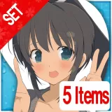 Senran Kagura Peach Beach Splash — Crimson Squad Panel Set