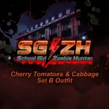 School Girl/Zombie Hunter Cherry Tomatoes ＆ Cabbage Set B Outfit (English Ver.)