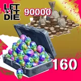 160 Death Metals + 90,000 Kill Coins