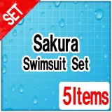 Senran Kagura Peach Beach Splash — Sakura Swimsuit Set